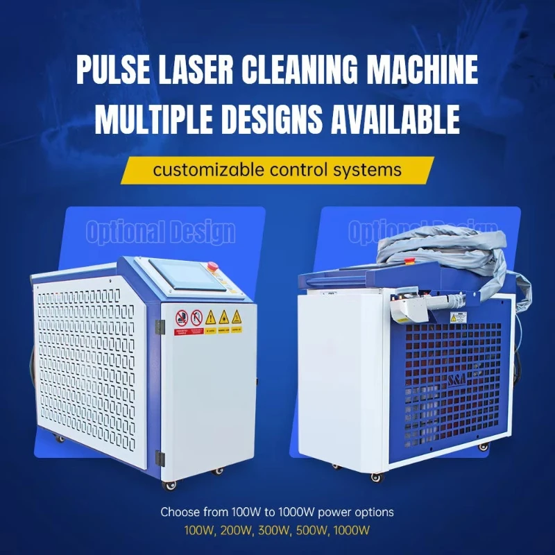 300W Pulse Laser Rust Remover Cart Type Handheld Portable Laser Cleaning Machine for Metal Surface Treatment