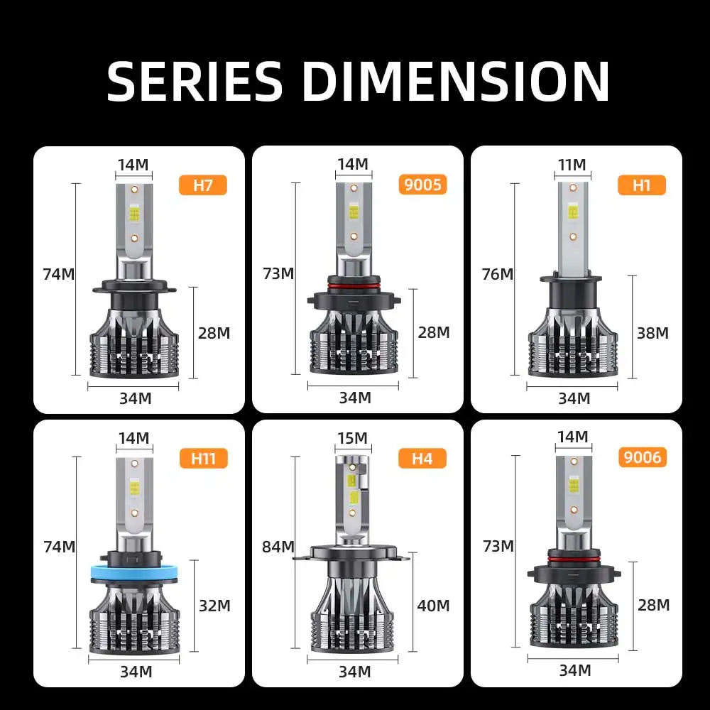 1000000LM 1000W H7 LED Canbus H11 H8 H9 H1 9005 9004 9007 9012 LED Car Headlight 7035 CSP Bulb Auto Fog Light Motorcycle 12V