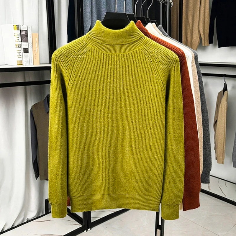 

Men's Autumn and Winter Thick Collar Knitted Sweater