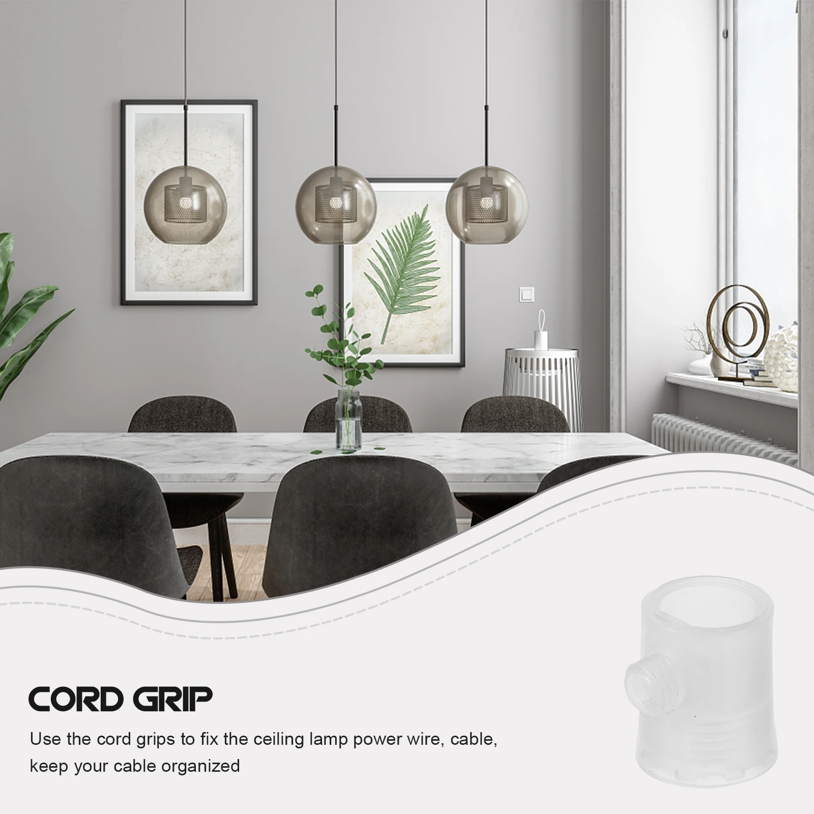 

50Pcs Locking Cable Grips Plastic Strain Relief Connectors for Pendant Lights Fixing Wire Organizer Cord Grip Fittings