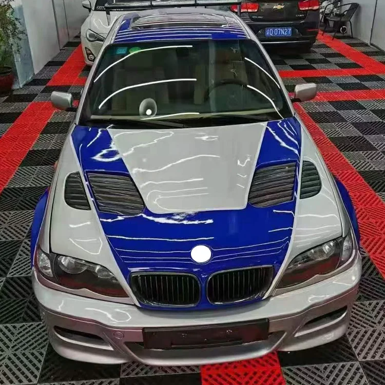 غطاء محرك M3 E46 من ألياف الكربون لسيارة BMW-3 Series E46 كوبيه GTR غطاء المحرك الأمامي من ألياف الكربون 1996-2004 #2