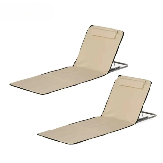 

Lightweight and Durable Beach Mat Floor High Back Beach Chair