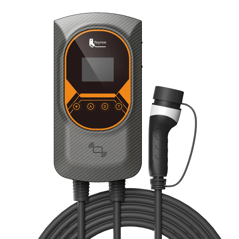 Feyree EVSE Wallbox Typ2 Kabel 32A 7,6KW EV Autoladegerät 11KW 22KW 3-Phasen-Ladestation APP-Steuerung für Elektrofahrzeuge