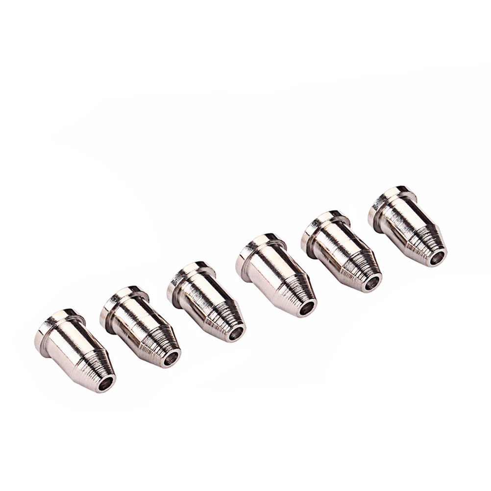 

6 Pcs Guitar String Buckle Accessories Ferrule Through Body Ferrules for Bass Silver
