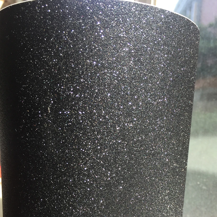 50CM*300CM black Glitter Diamond Vinyl Films Wrap For Car Body Car Sticker Auto furniture decoration motorcycle decal