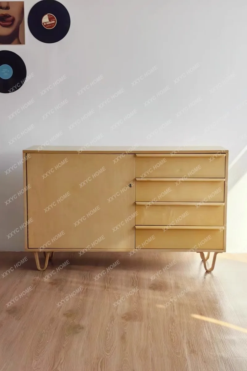 

SSls 04Birch Bedroom Locker Living Room Decorative Log Wind Dining Side Cabinet