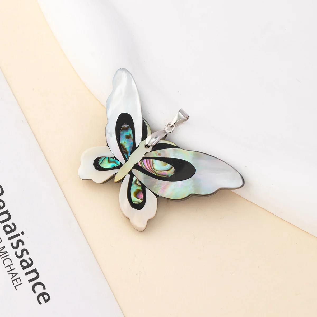 Natural Abalone Shell Art Pendants Cute Butterfly Shape Charms for Jewelry Making Diy Women Necklace Reiki Healing Gifts