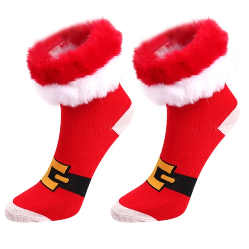 Cotton Knee High Stockings Hosiery Women Christmas Cartoon Socks for Xmas Gift