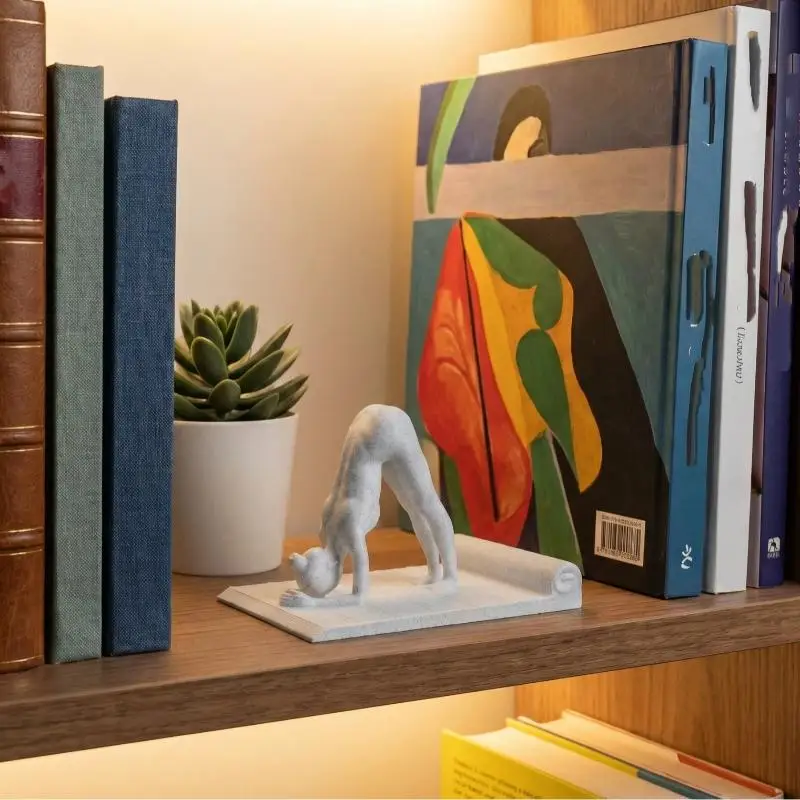 3D Printed Yoga Girl Phone Stand Creative Meditation Figurine Holder Stable Desk Phone Holder Home Office Decor - view 3