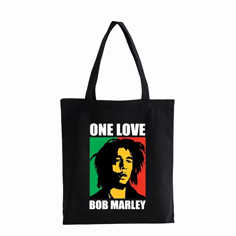 

Jamaica Reggae Gorro Rasta Style Cappello Hip Pop Men's Canvas Bag Fashion Large-capacity Shopper Bags Reggae Rasta Tote Bag