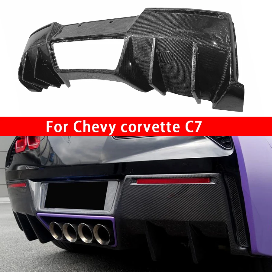 

Для Chevy corvette C7 Z06 2014-2019 диффузор из углеродного волокна, диффузор заднего бампера, спойлер, задняя губа, шунт, автомобильные детали, обновленный комплект кузова