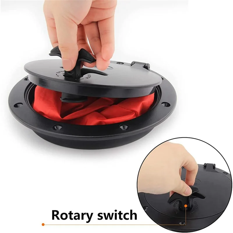 

6-дюймовый комплект палубной пластины, люк для палубы каяка с сумкой для хранения для каяка, лодки, рыболовный такелаж, черный