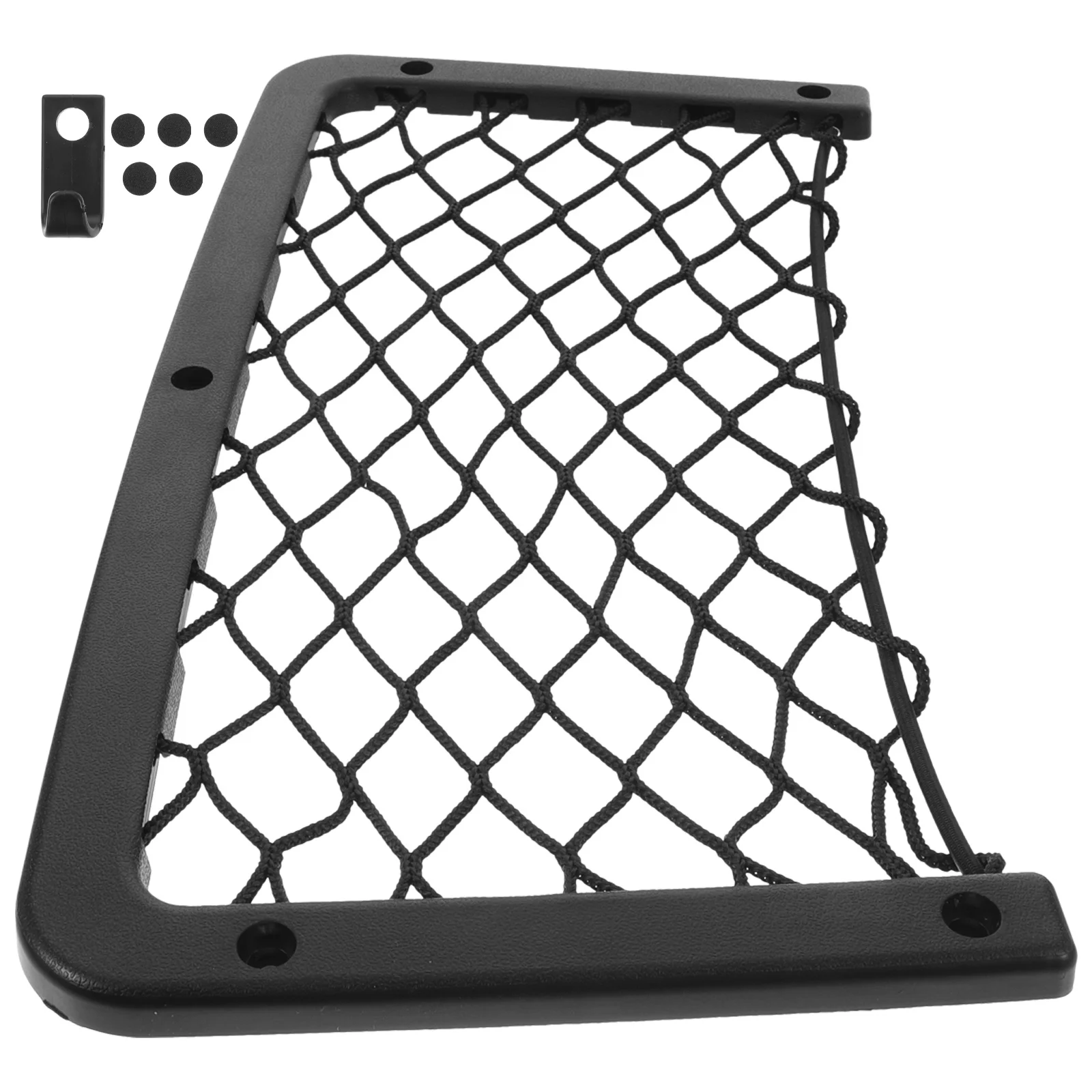 

Car Organization Net Pocket 36x18cm Strong Elastic Mesh Car Storage Organizer ABS Plastic Frame Stable Screw Bracket for Rv