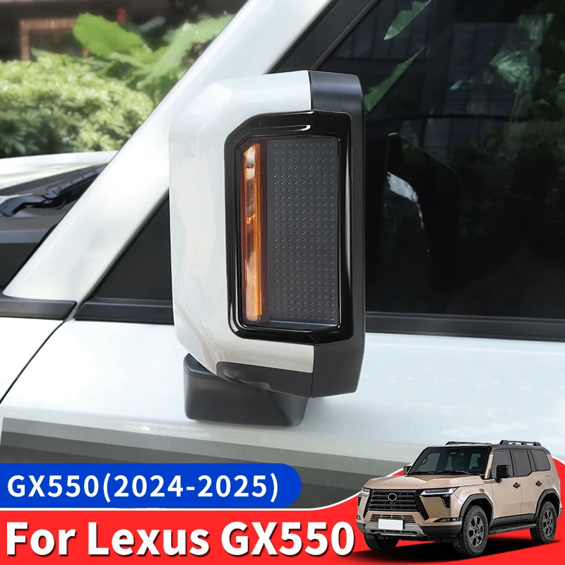 

For 2024 2025 Lexus GX550 550h Rearview Mirror Side Decoration Bright Frame gx 550 Exterior Upgraded Accessories Modification