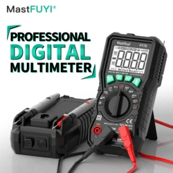 MASTFUYI FY76 Digital Multimeter 6000 Counts AC/DC Voltage Current Meter Resistance Ohm LCD Backlight Electrician Detector