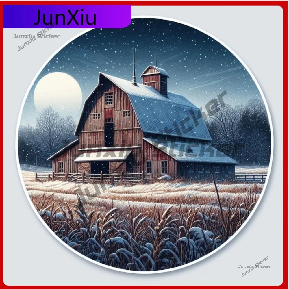 

Trendy Barn Scenery Sticker Waterproof Vinyl Decal Vehicle Sunproof Resistant Exterior Outdoor Durable Protective Stylish