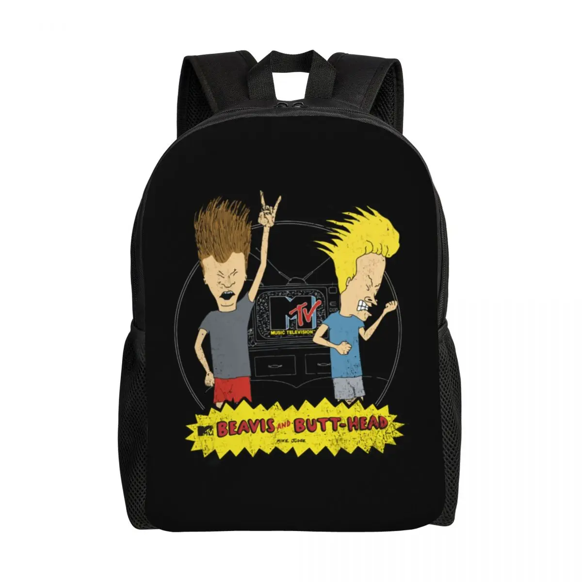 

Classic MTV Beavis And Butthead Laptop Backpack Men Women Basic Bookbag for College School Student Comic Television Series Bags