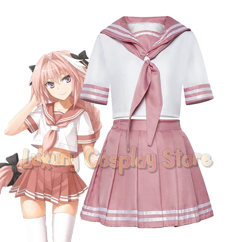 

Fate Apocrypha костюмы для косплея аниме японский JK школьная форма женский розовый костюм моряка юбка носки Хэллоуин карнавальный наряд