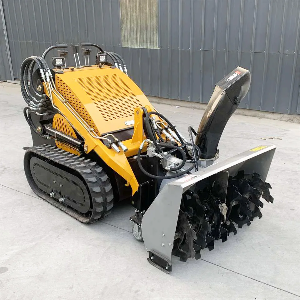 Mini sikd loader stand on diesel mini skid steer crawler loader for landscape and tree care