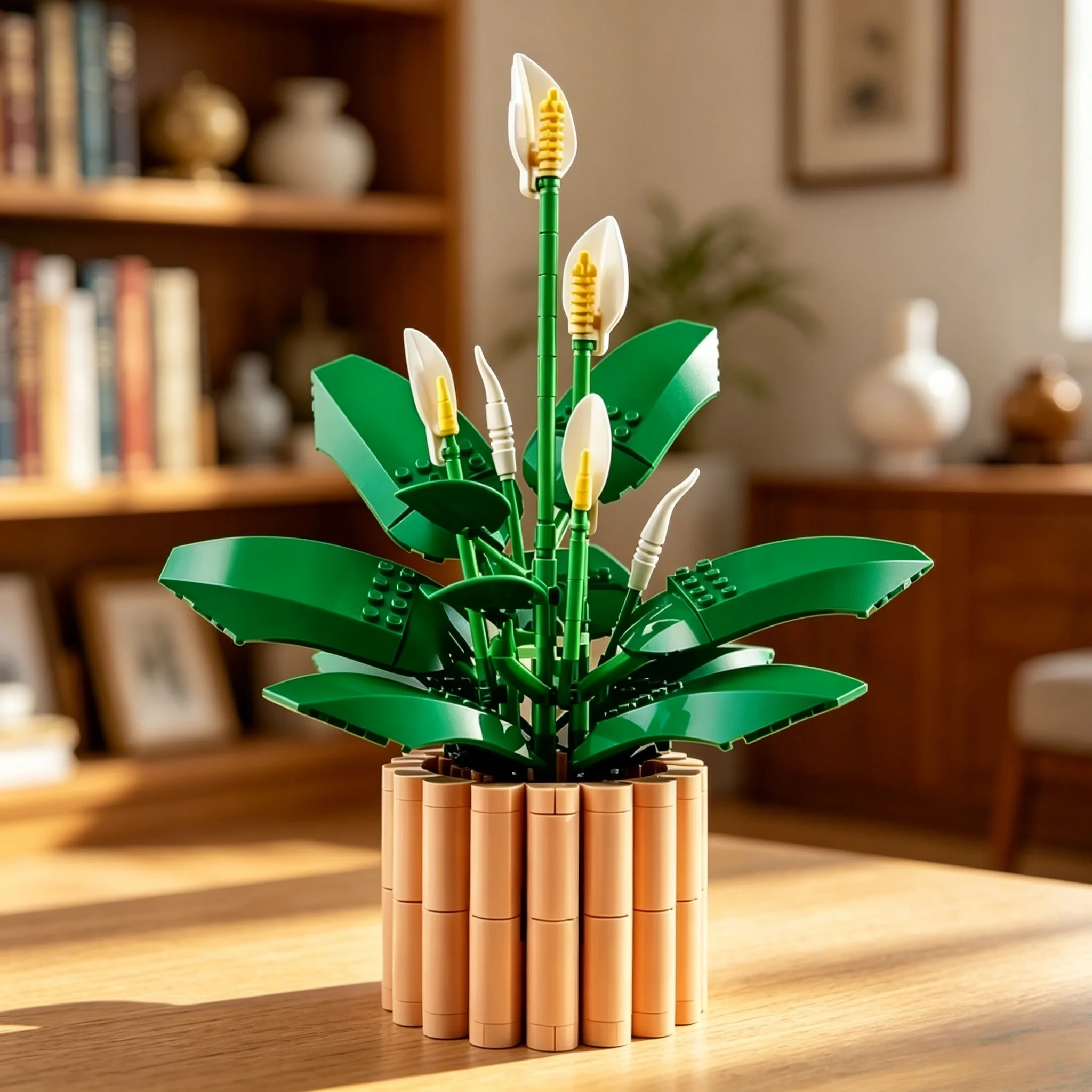 

2026 brand new 474 pieces of plant and flower decorations series peace lily building blocks puzzle model toy birthday gift