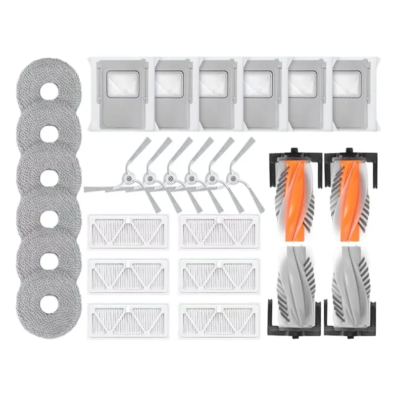 

A67Z Основная боковая щетка Мешок для пыли Швабра Накладки Фильтры Комплект аксессуаров (28 шт.) Для DJI ROMO S/ROMO A/ROMO P Запчасти для робота-пылесоса