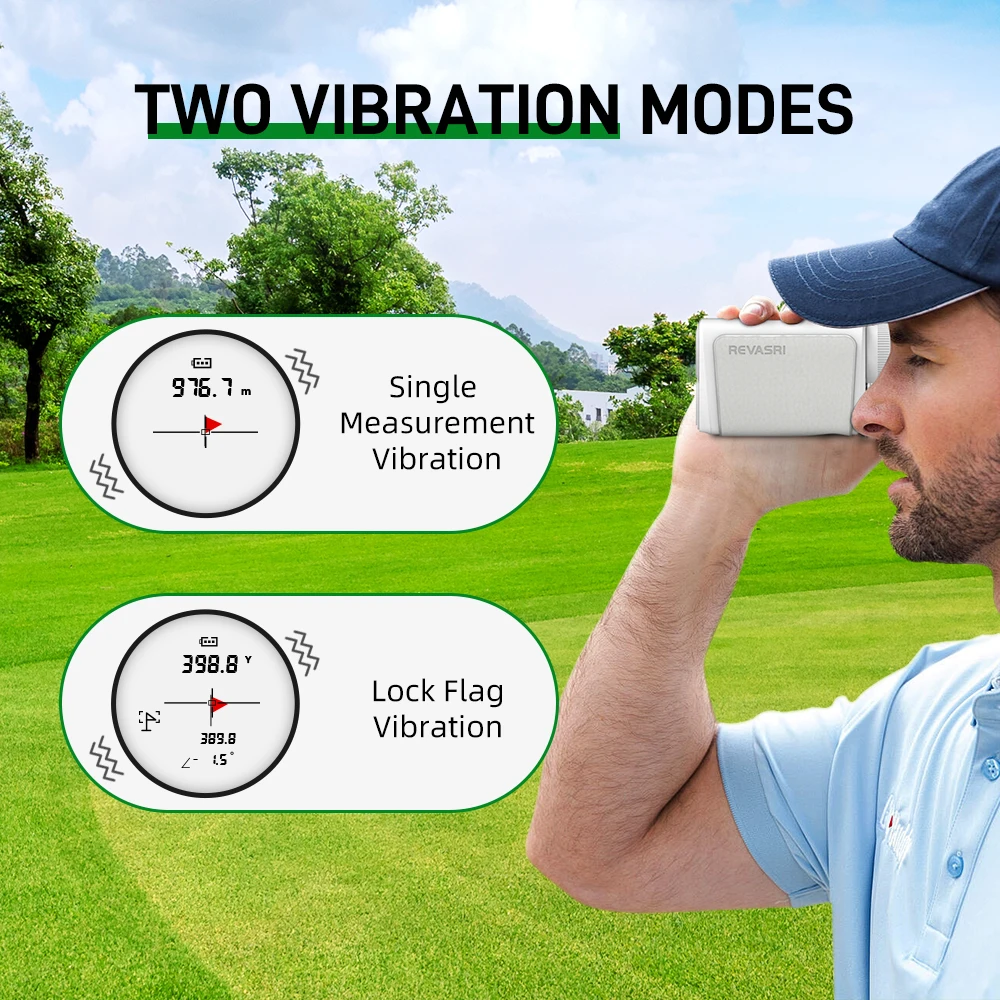 REVASRI Golf Rangefinder with Slope Flagpole Lock and Vibration 1000Yards Range finder with Magnet High Precision for Golfing