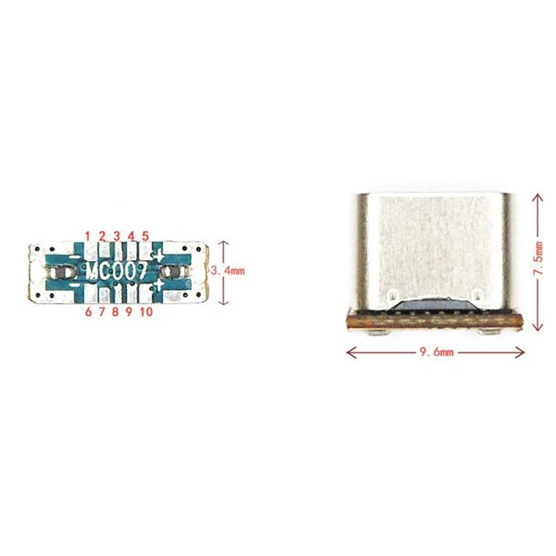 NEW Type-C Female Connector Type C Female Jack 5PIN SMD SMT Type-C Socket Charging Port Micro USB&Mini USB Universal