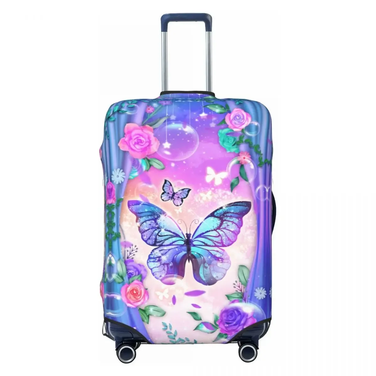 

Custom Colorful Butterfly Luggage Cover Elastic Travel Suitcase Protective Covers Fits 18-32 Inch