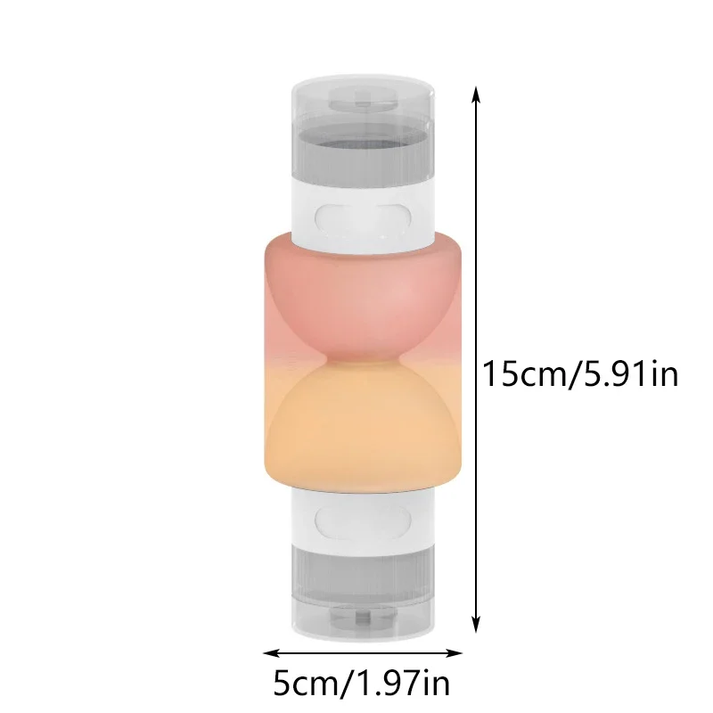1PC Empty Portable Refillable Double Bottles Silicone Soft Squeeze Tube Lotion Container Travel Shampoo Tool Toiletries Accessor