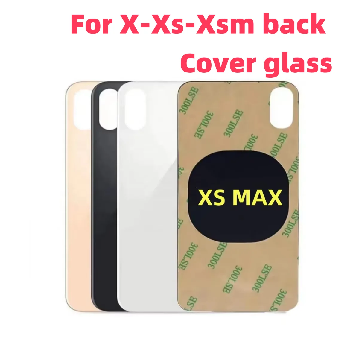 Back Glass+3M glue For IPhone X-Xs-Xsm Back Cover Glass Fast Replacement High Quality Housing Battery Cover Big Hole Rear Glass