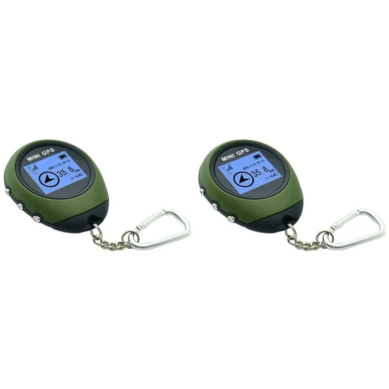 【ELEVATE LIFE】2X Mini GPS Navigation Receiver Tracker Logger USB Rechargeable Handheld Location Finder Tracking For Traveler