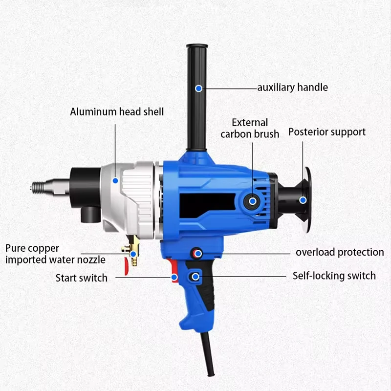 High Power Concrete Hole Drilling Machine Air Conditioning Hole Drilling Water Drilling Machine Punching Machine Power Tool