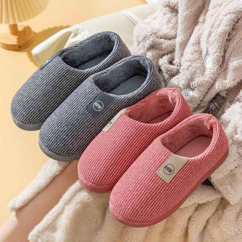 2023 Winter Warm Shoes Woman Men Indoor Slippers Soft Plush Lovers Home Floor Slipper Anti-slip Ladies Bedroom Slides SH08212