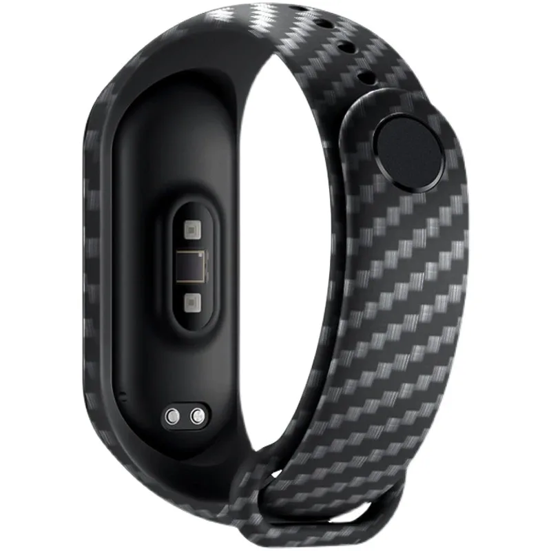 Carbon fiber bracelet for Xiaomi Mi Band 7 strap Miband 6 5 Sport silicone smartwatch wristband band4 for Xiaomi mi band 3 4 5