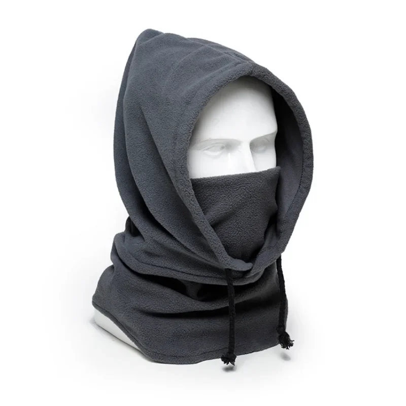 

Fashionable Waterproof Warm Winter Wool Balaclava Hat for Men And Women with Hood Neck Warmer Hiking Scarf Attached