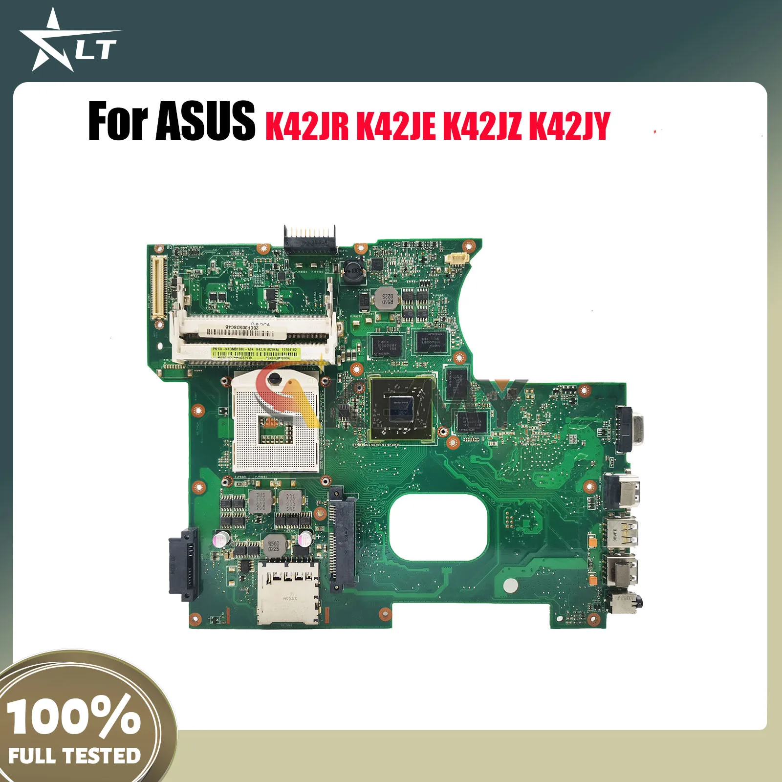 

K42JR Laptop Motherboard For ASUS K42JR K42JZ K42JA A42J K42JC K42JP K42JY K42J K42JZ K42JE X42J Mainboard 100% tests fast ship