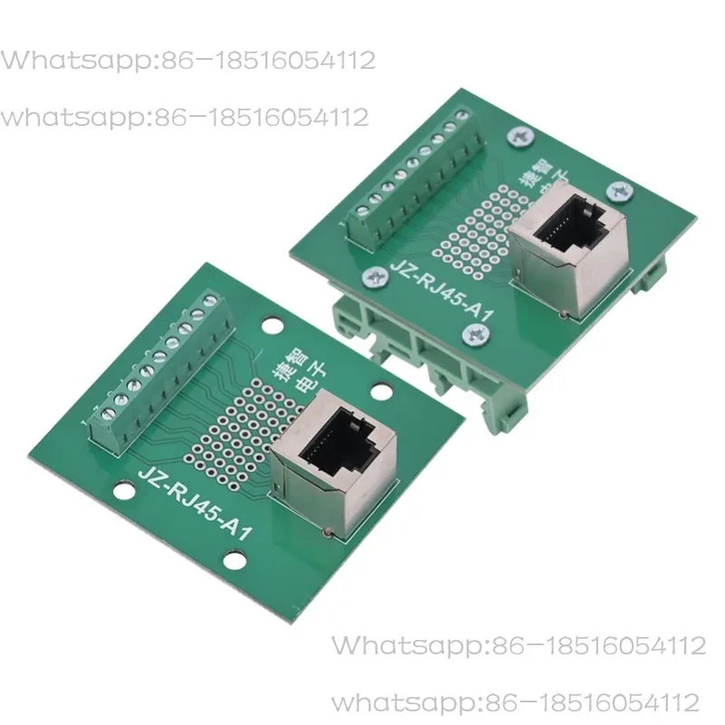 

RJ45 Network Port Soldering Free Terminal Block, Female Connector Adapter, Adapter Board with PCB