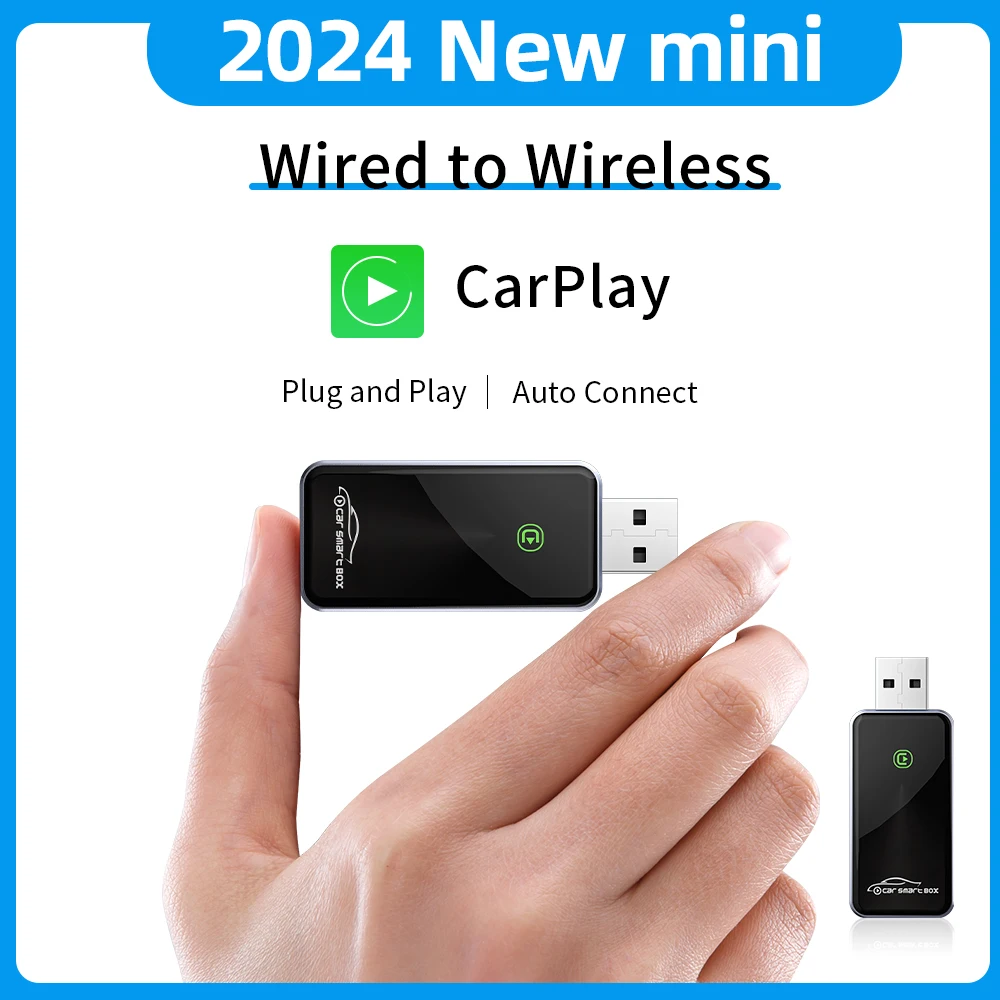 Nieuwe Draadloze Carplay Draadloze Adapter Smart Mini Box Smart Usb Dongle Plug En Play Wifi Snel Aansluiten