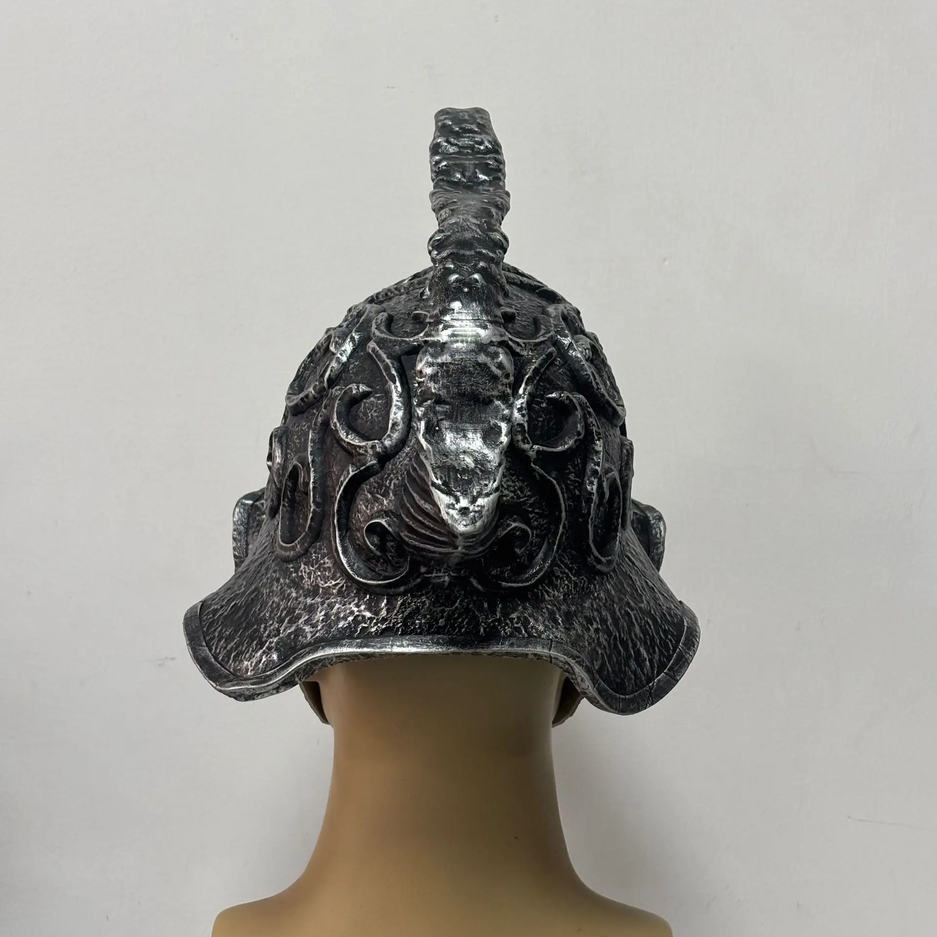 Kriegerhelm-Maske aus Latex, Vollkopfmaske für Halloween, Maskerade, Cosplay-Kostüm-Requisiten für Erwachsene – Detail 2