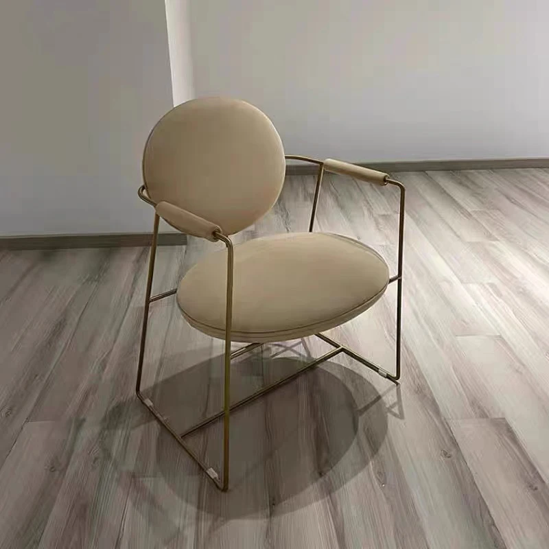 

European modern restaurant stainless steel base dining chair