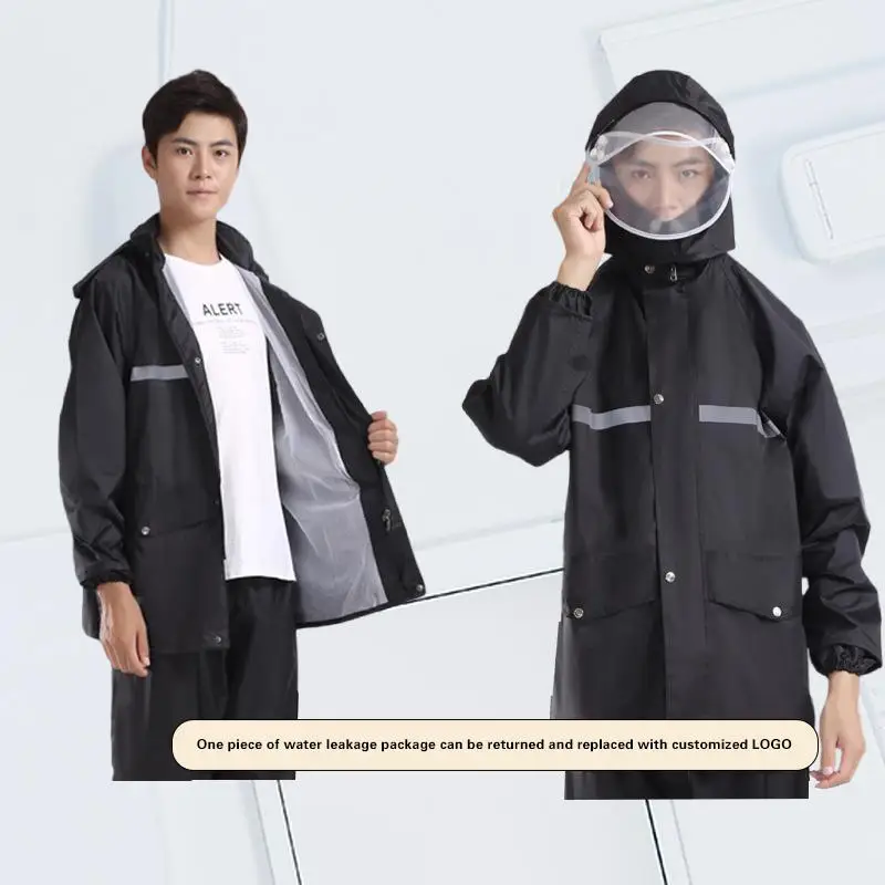 Full Body Raincoat and Rainpants Suit, Rainstorm Prevention, Electric Bicycle, Motorcycle Takeaway Riding Reflective Split Rainc