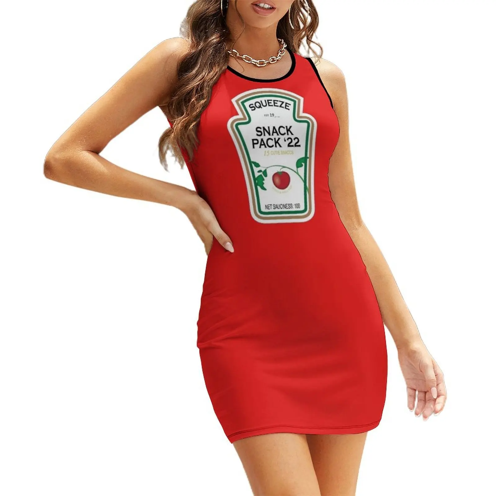 

SNACK PACK '22 Ketchup - contact FancyHatPenguin on FB to get your own! Sleeveless Sundress Woman clothing Woman dresses