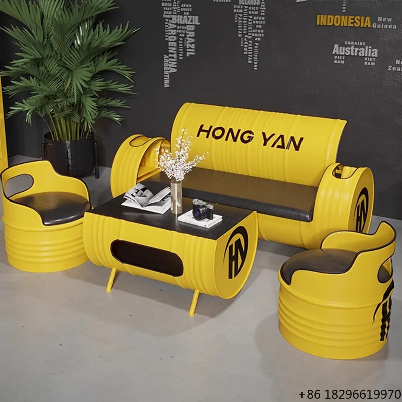 

Industrial Style Metal Bar Furniture Dining Combination Tables Chairs for Restaurants Gyms Hotels Milk Tea Shops-Durable