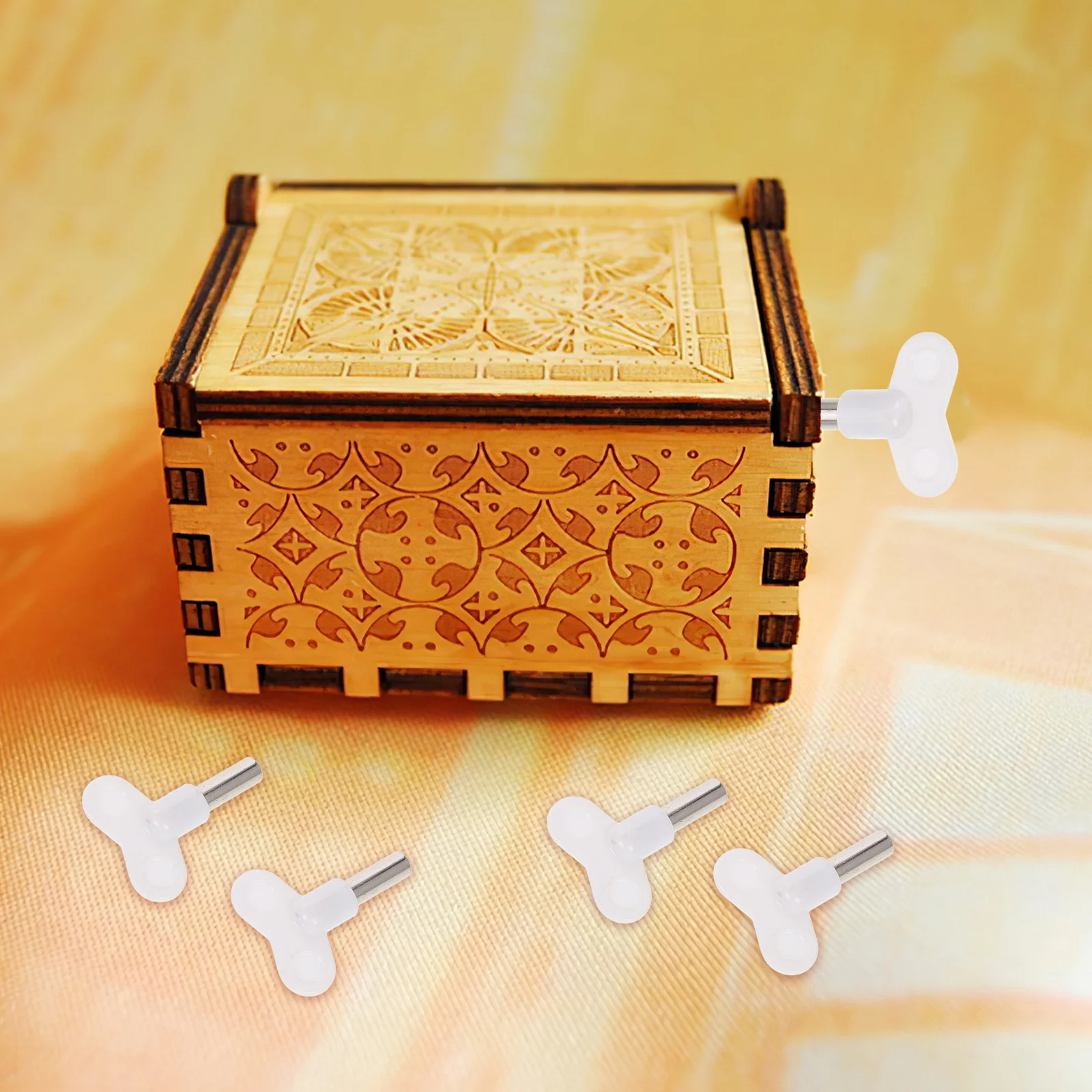 

10 Pcs Butterfly Key Music Box Windup Replacement Musical Mechanism Winder Keys Replacements