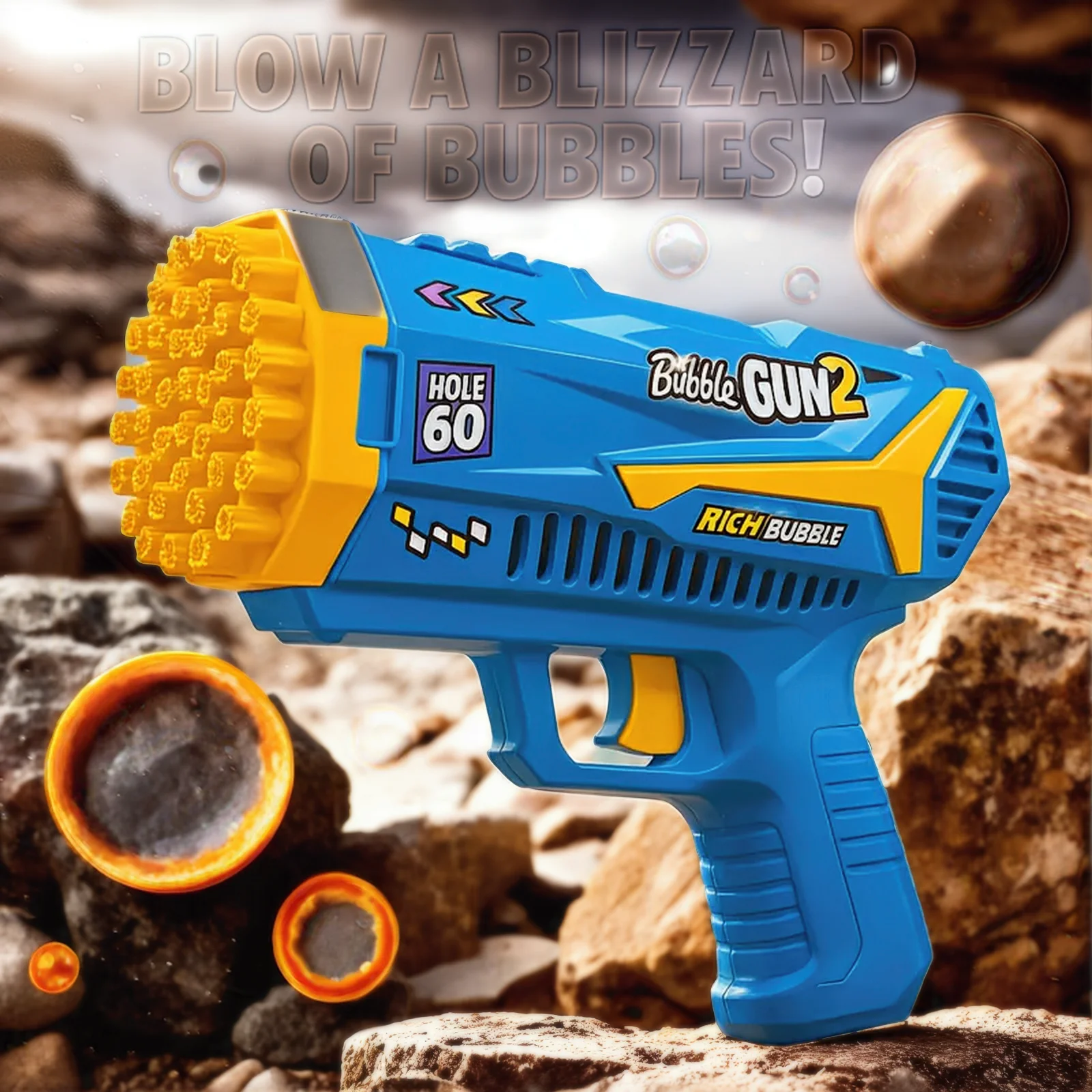 لعبة نفخ فقاعات الشاطئ للأطفال الأكثر مبيعًا في الصيف الأمريكي، مسدس لعبة الفقاعات المفضل للأولاد والبنات في الهواء الطلق، يجب اقتناؤه