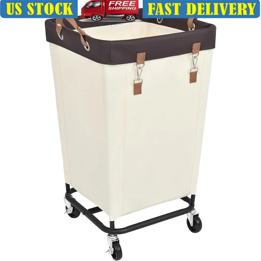 

160L Laundry Basket with Wheels Rolling Hamper Durable Clothing Organizer Home Hotel Dorm Room Easy Transport Storage