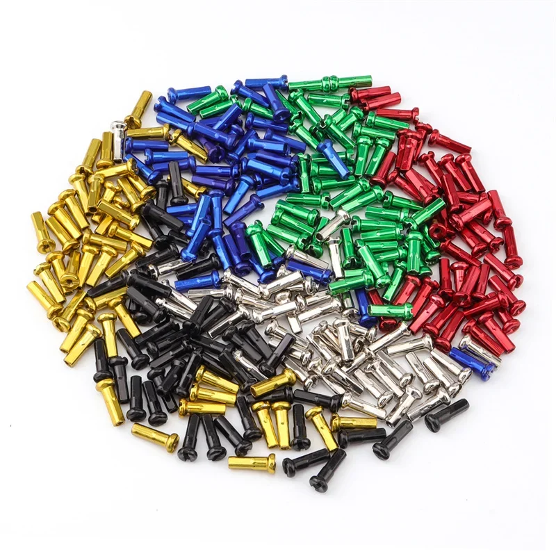 MUQZI 50pcs Spoke Nipples Bike Wheel Spoke Nipples End Tips Caps