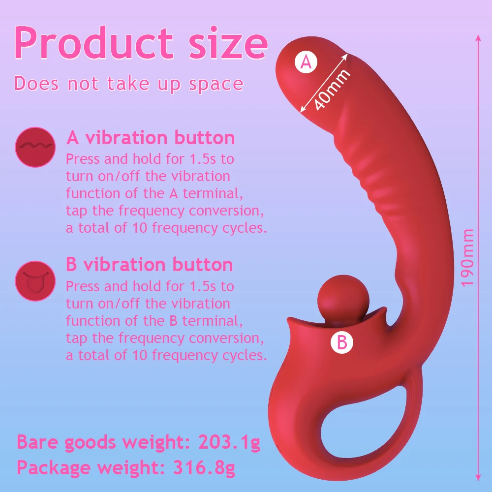 G Spot Clitoral Vibrator 2 In 1 Upgraded Realistic Big Dildo Clitoralis Stimulator 10 Licking Vibrating Adult Sex Toys for Women