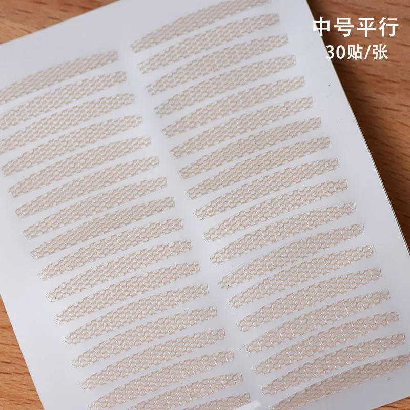 さまざまな仕様のナチュラル二重まぶたパッチレース目に見えない通気性のあるメイクアップ製品で水にくっつく