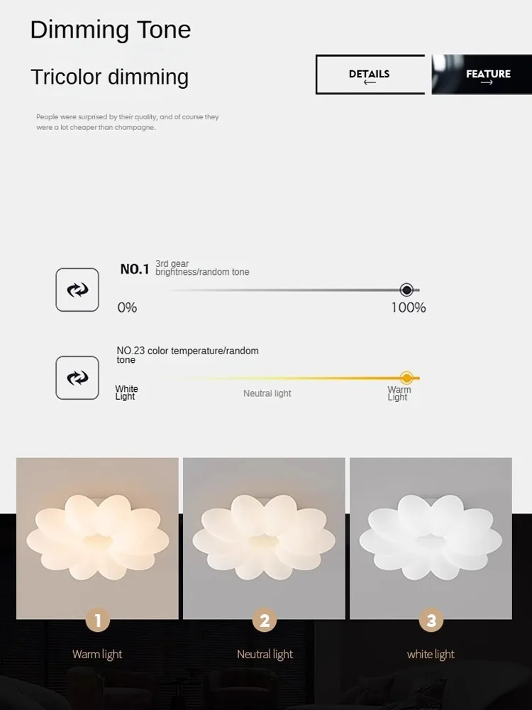 Imagem -06 - Luz de Teto de Flor para o Quarto das Crianças Branco Rosa 110240v Cores para Crianças Quarto do Berçário